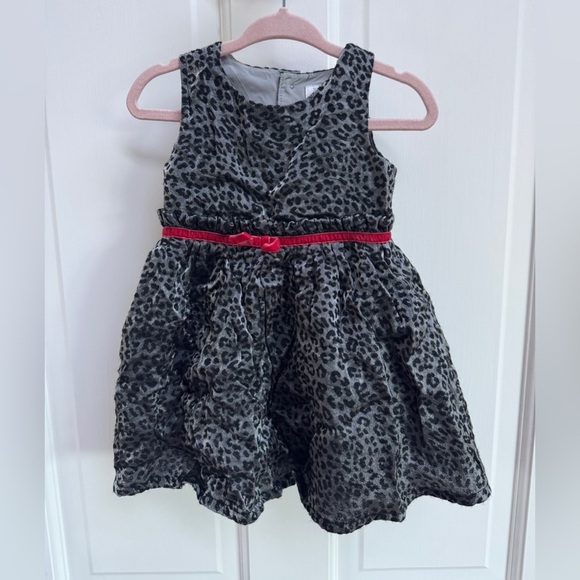 Carter's Other - Just for You Carter’s 9M Gray & Black Girls Leopard Tank Top Formal Dress